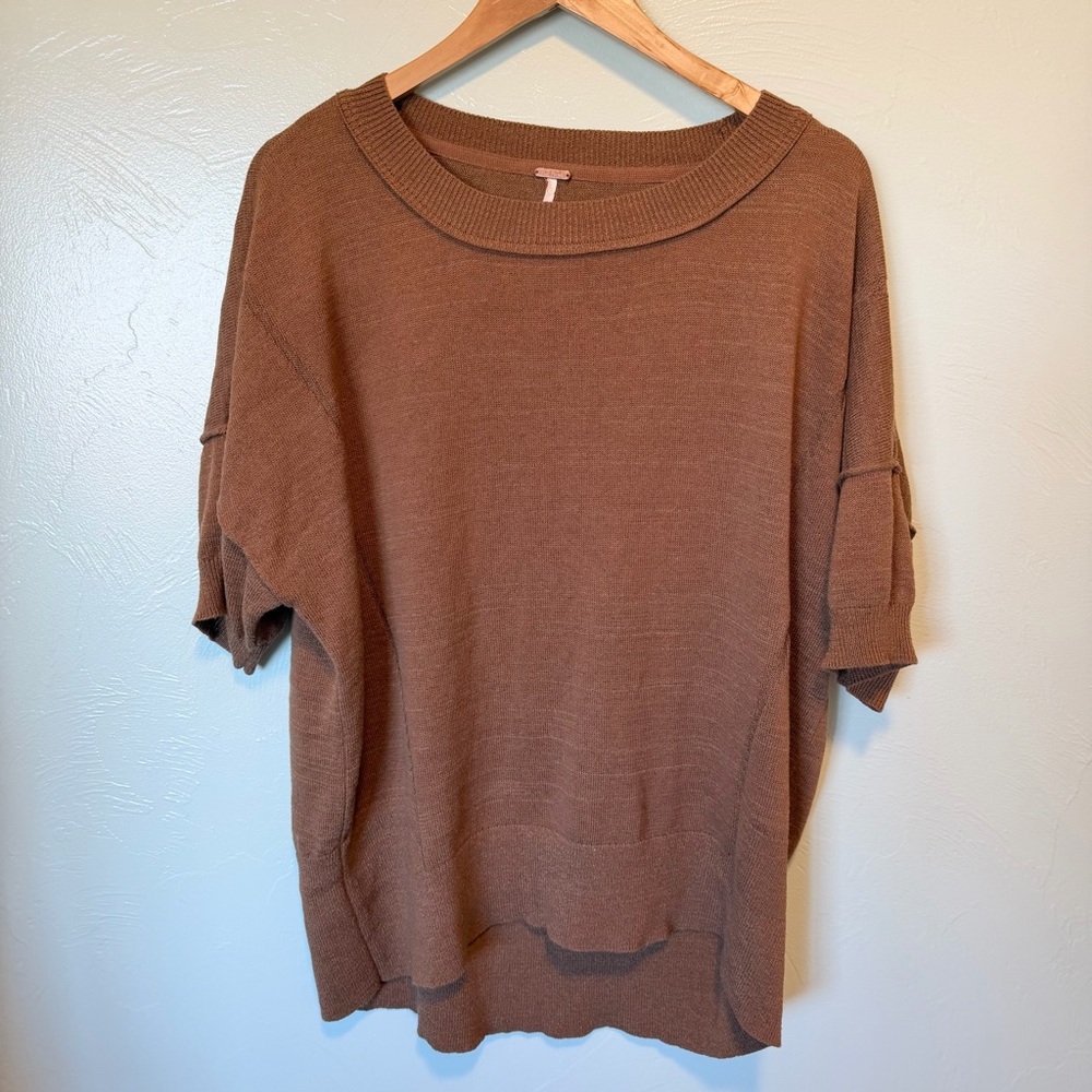 Free People - oversized sweater with t-shirt sleeves